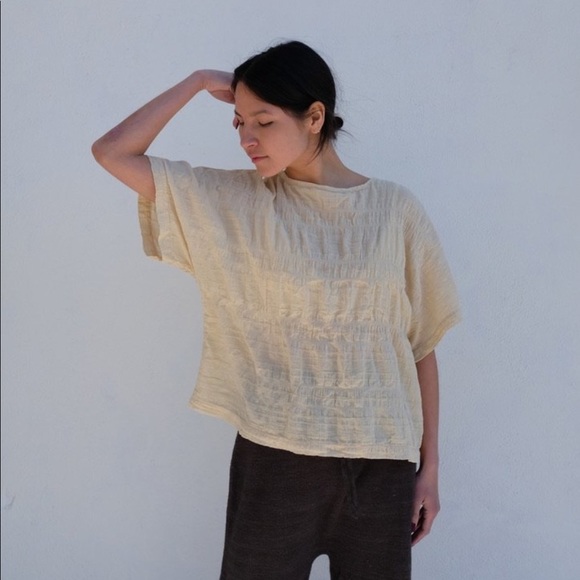 Black Crane Box Top, colour: vanilla, size: small, slow fashion, sustainable. - Picture 2 of 8